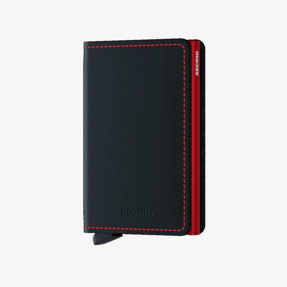 SECRID Slim Billetera 6 Tarjetas SM-BLACK-N-RED