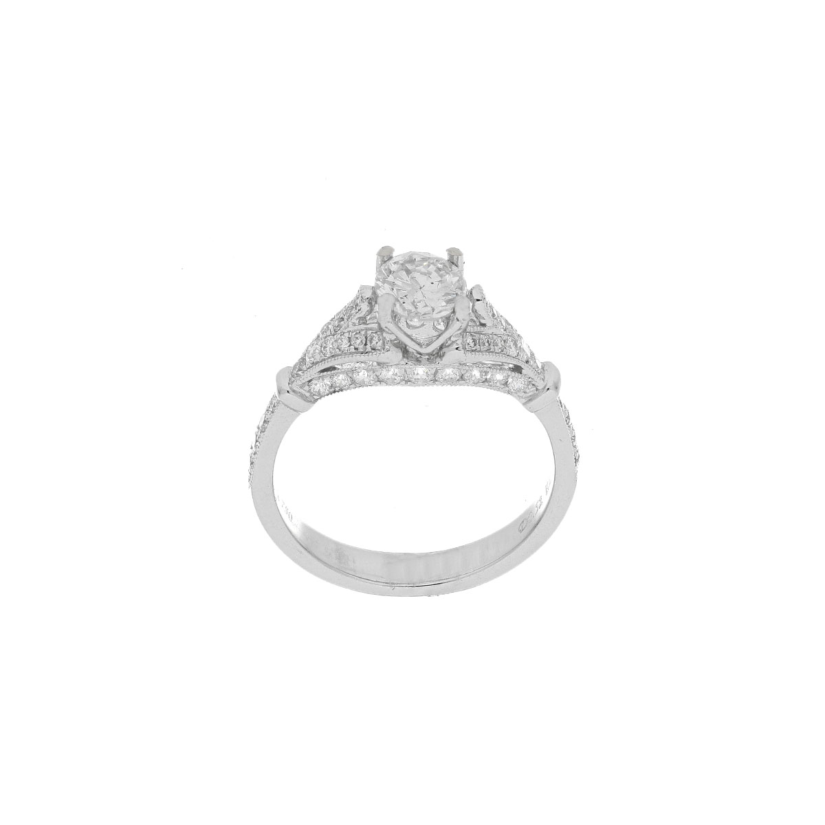 Anillo Oro Blanco Diamante - Imagen 2