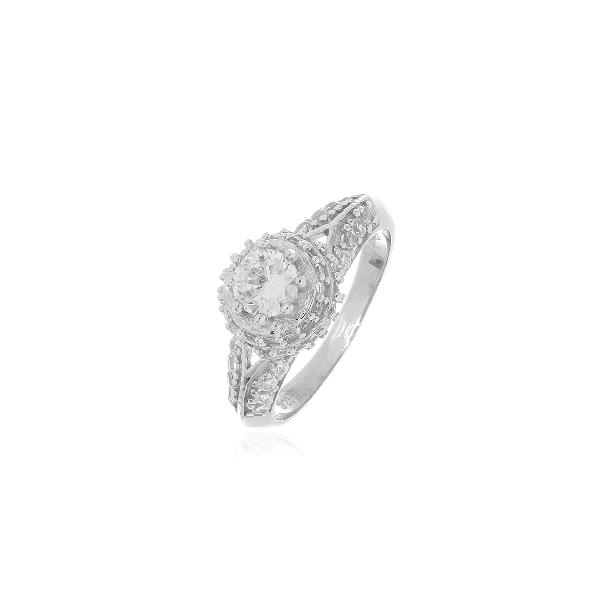 ANILLO Plata Solitario zircones - Imagen 2
