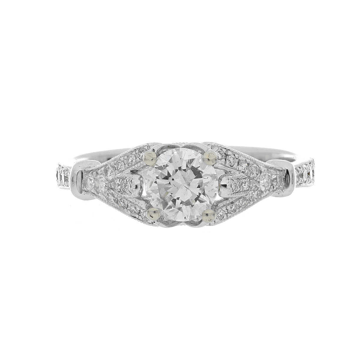 Anillo Oro Blanco Diamante