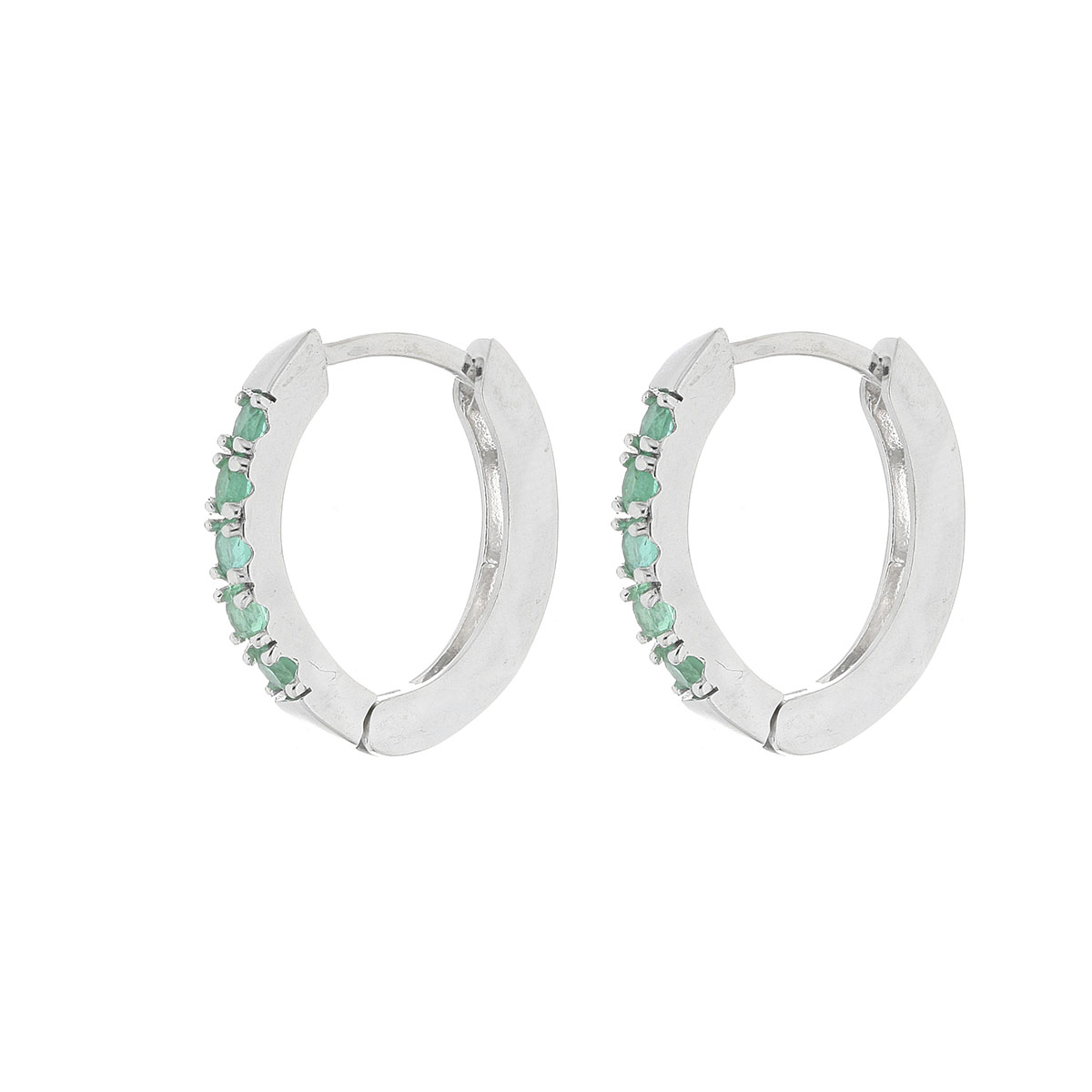 CANDONGAS Plata Esmeralda Ovaladas - Imagen 2