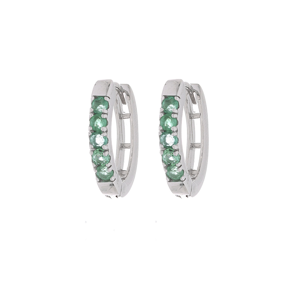 CANDONGAS Plata Esmeralda Ovaladas