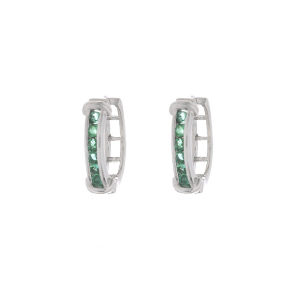 CANDONGAS Plata Esmeralda Redondas CA435-1