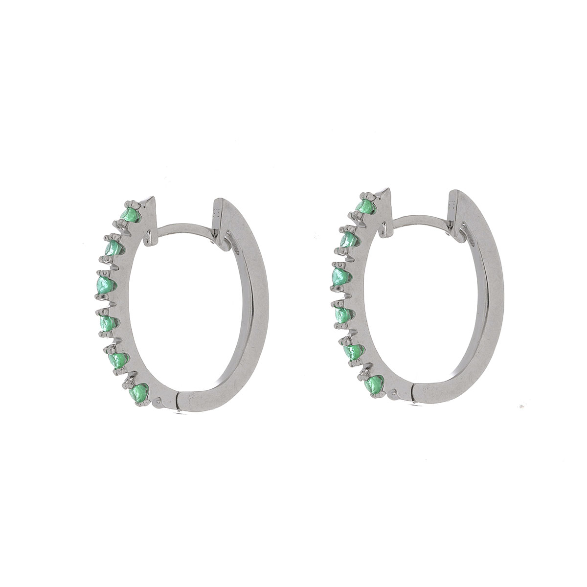 CANDONGAS Plata Esmeralda Ovaladas