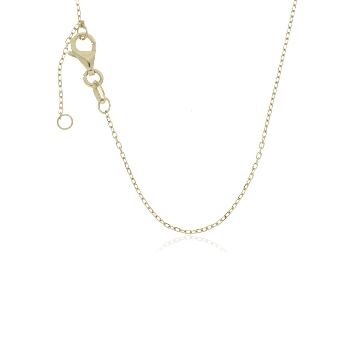CADENA Oro Amarillo Diamantes Zafiro 40 cm - Imagen 2