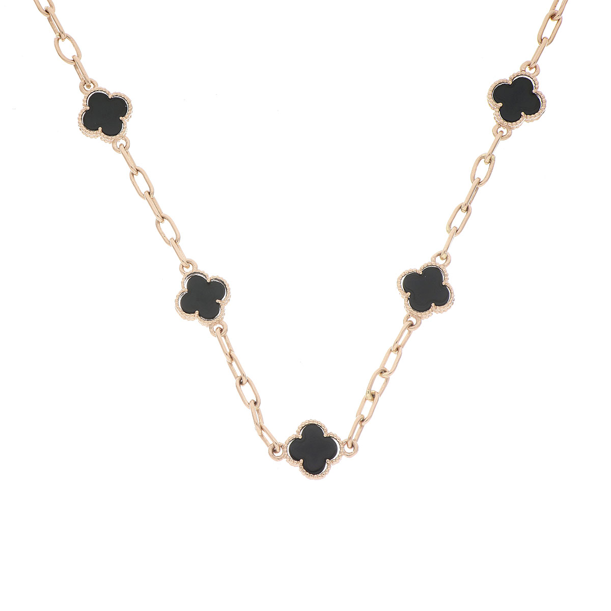 CADENA Oro Rosado VC Onyx 45 cm.