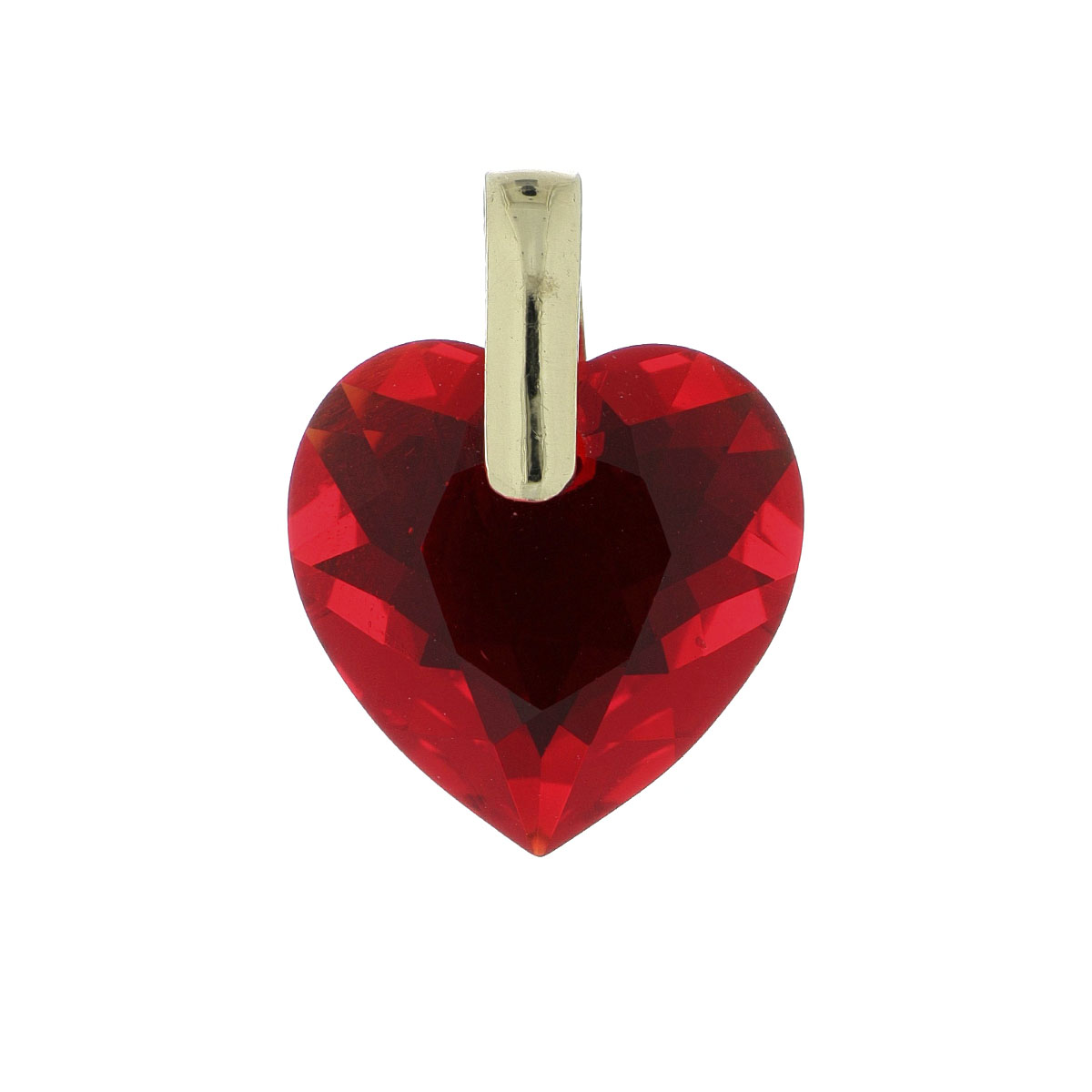 DIJE Oro Amarillo Corazón Swarovski - Imagen 2