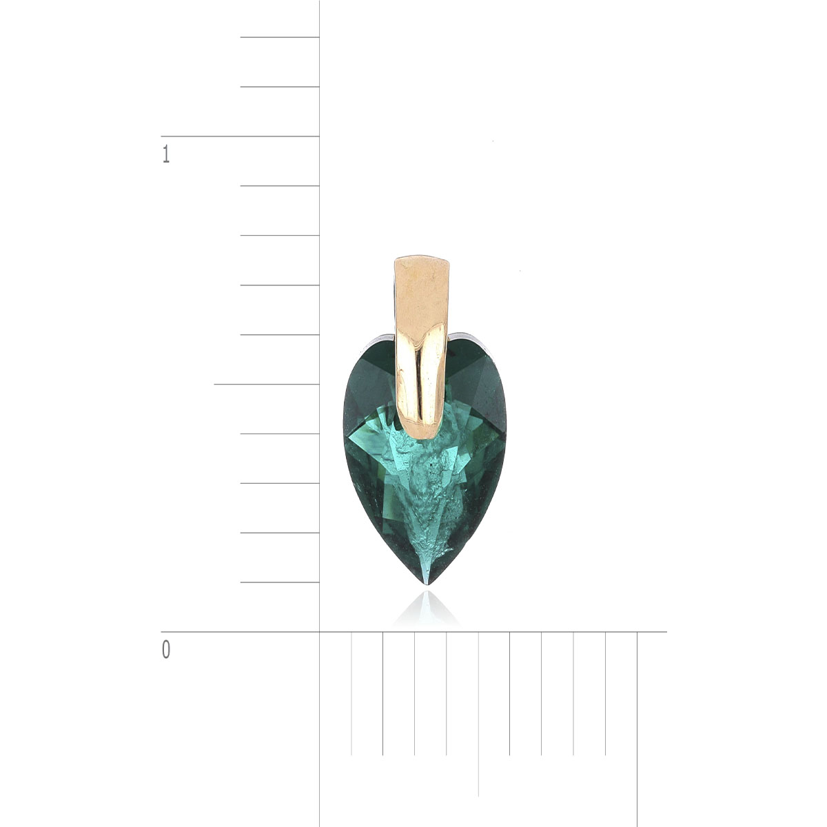DIJE Oro Amarillo Corazón Swarovski - Imagen 2