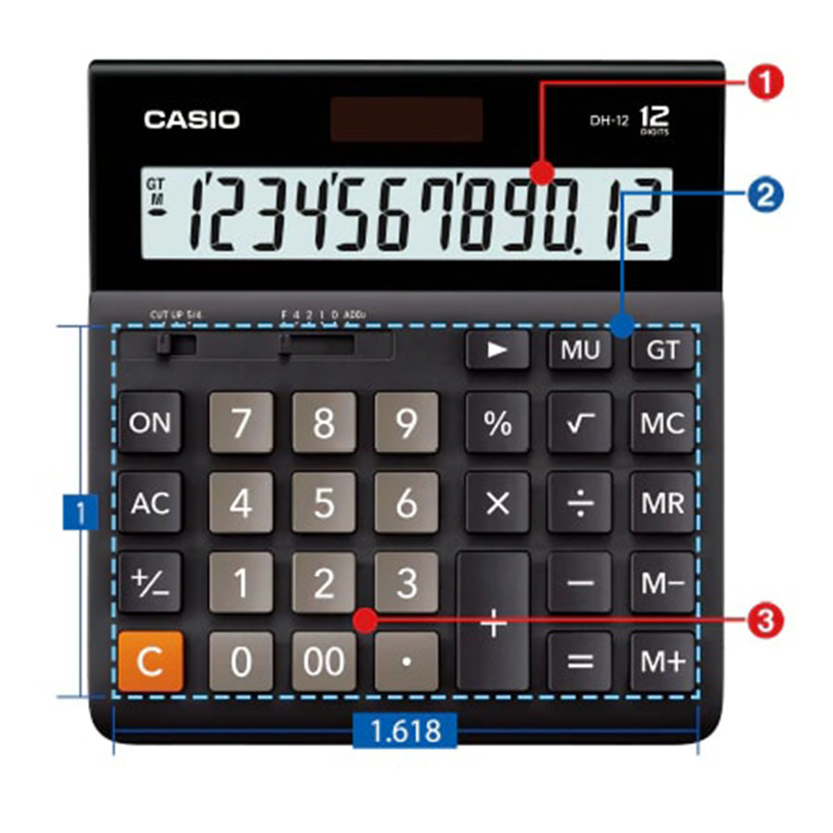 CASIO Calculadora MH-16-BK-W-DP - Imagen 2