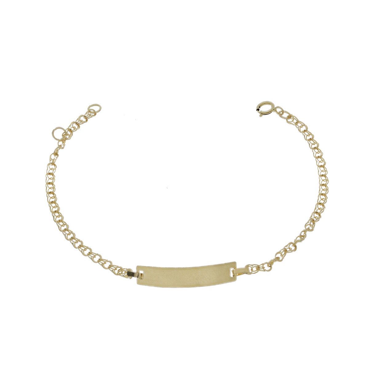 PULSERA Oro Amarillo Placa PU449AM