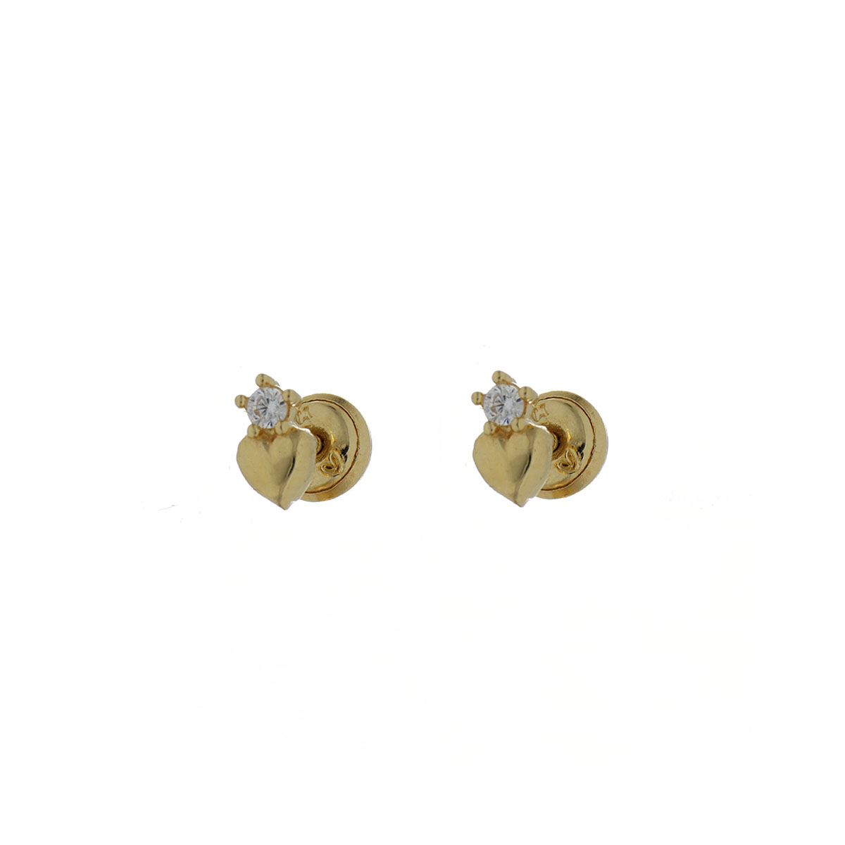TOPOS Oro Amarillo Corazón Circon