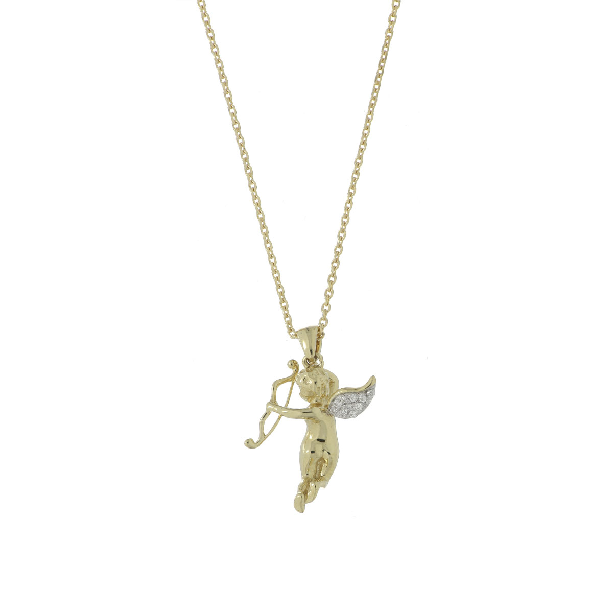 CADENA Oro Amarillo Diamante Angel