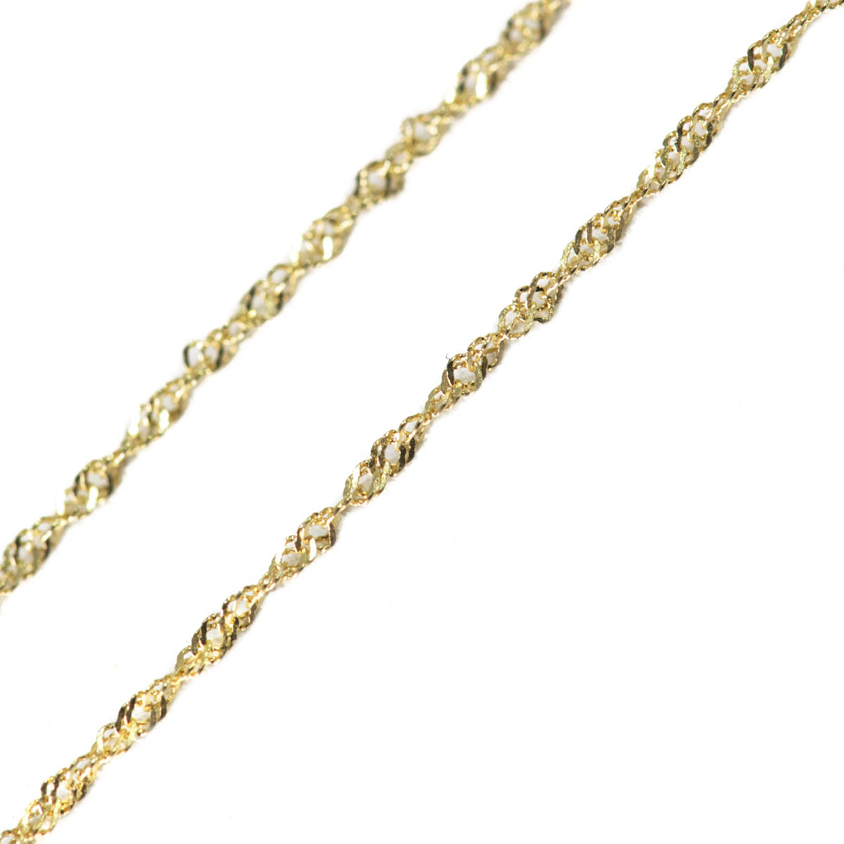 CADENA Oro Amarillo Trenzada