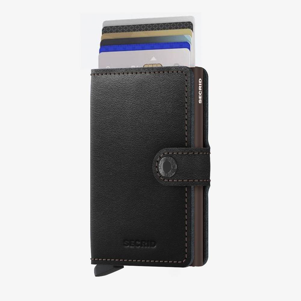 SECRID Mini Billetera 6 Tarjetas M-BLACK-BROWN
