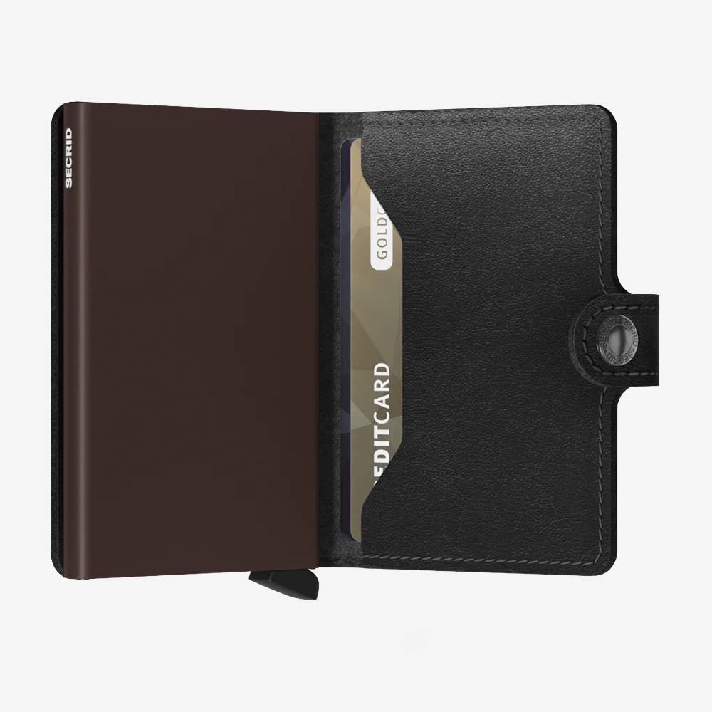 SECRID Mini Billetera 6 Tarjetas M-BLACK-BROWN
