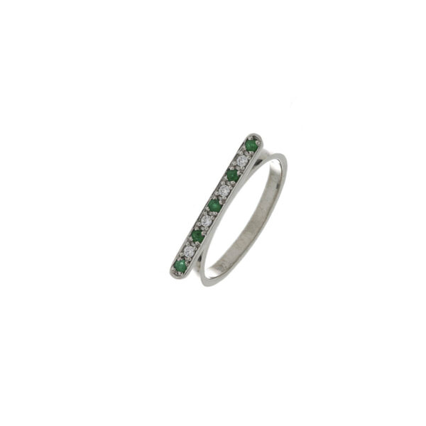 ANILLO Plata Esmeralda Circón AN1062