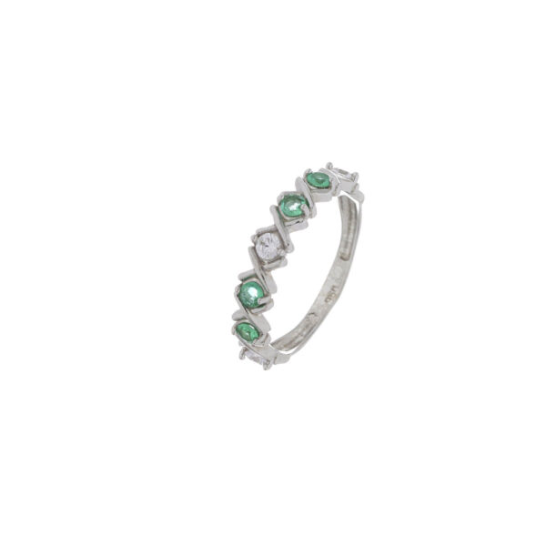 ANILLO Plata Esmeralda Circón AN1064
