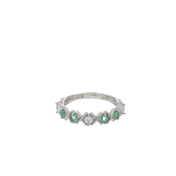 ANILLO Plata Esmeralda Circón AN1064