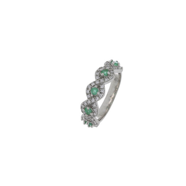 ANILLO Plata Esmeralda Circón AN1060