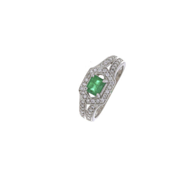 ANILLO Plata Esmeralda Circón AN1063
