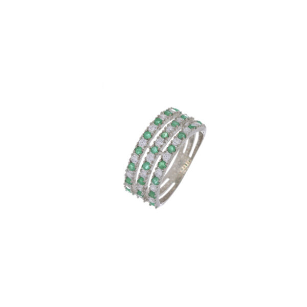 ANILLO Plata Esmeralda Circón AN1072