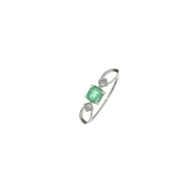 ANILLO Plata Esmeralda Circón AN1074