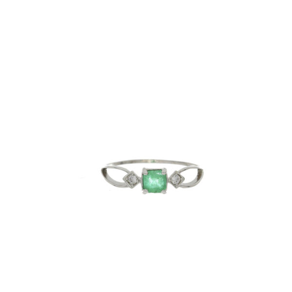 ANILLO Plata Esmeralda Circón AN1074
