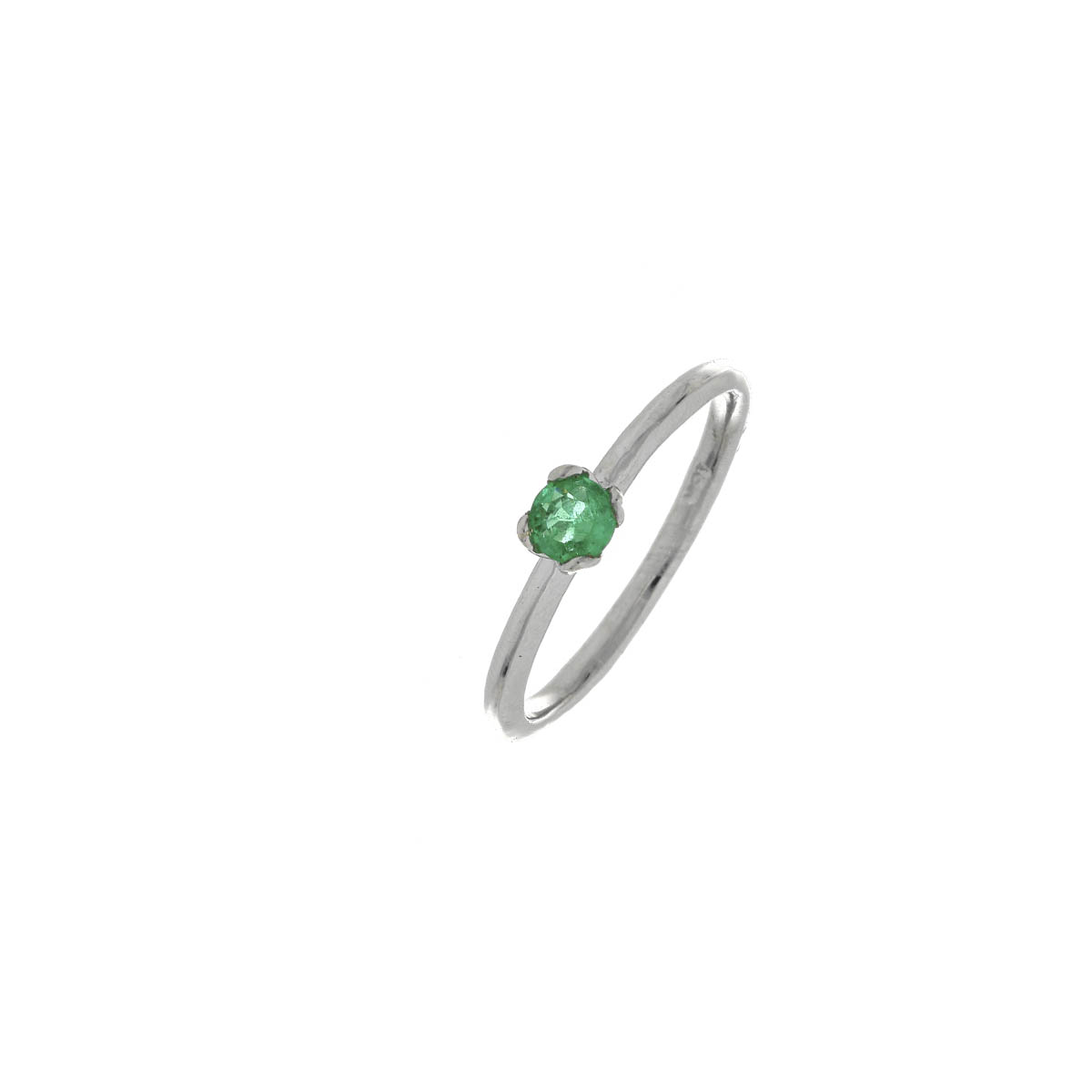 ANILLO Oro Blanco Esmeralda AN1084