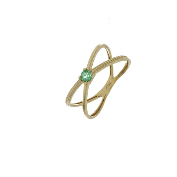 ANILLO Oro Amarillo Esmeralda AN1089
