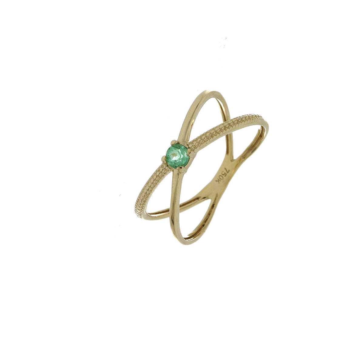 ANILLO Oro Amarillo Esmeralda AN1089
