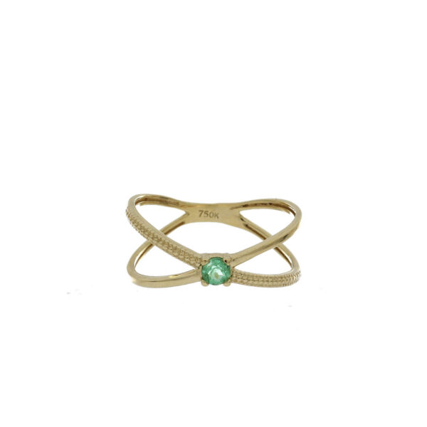 ANILLO Oro Amarillo Esmeralda AN1089