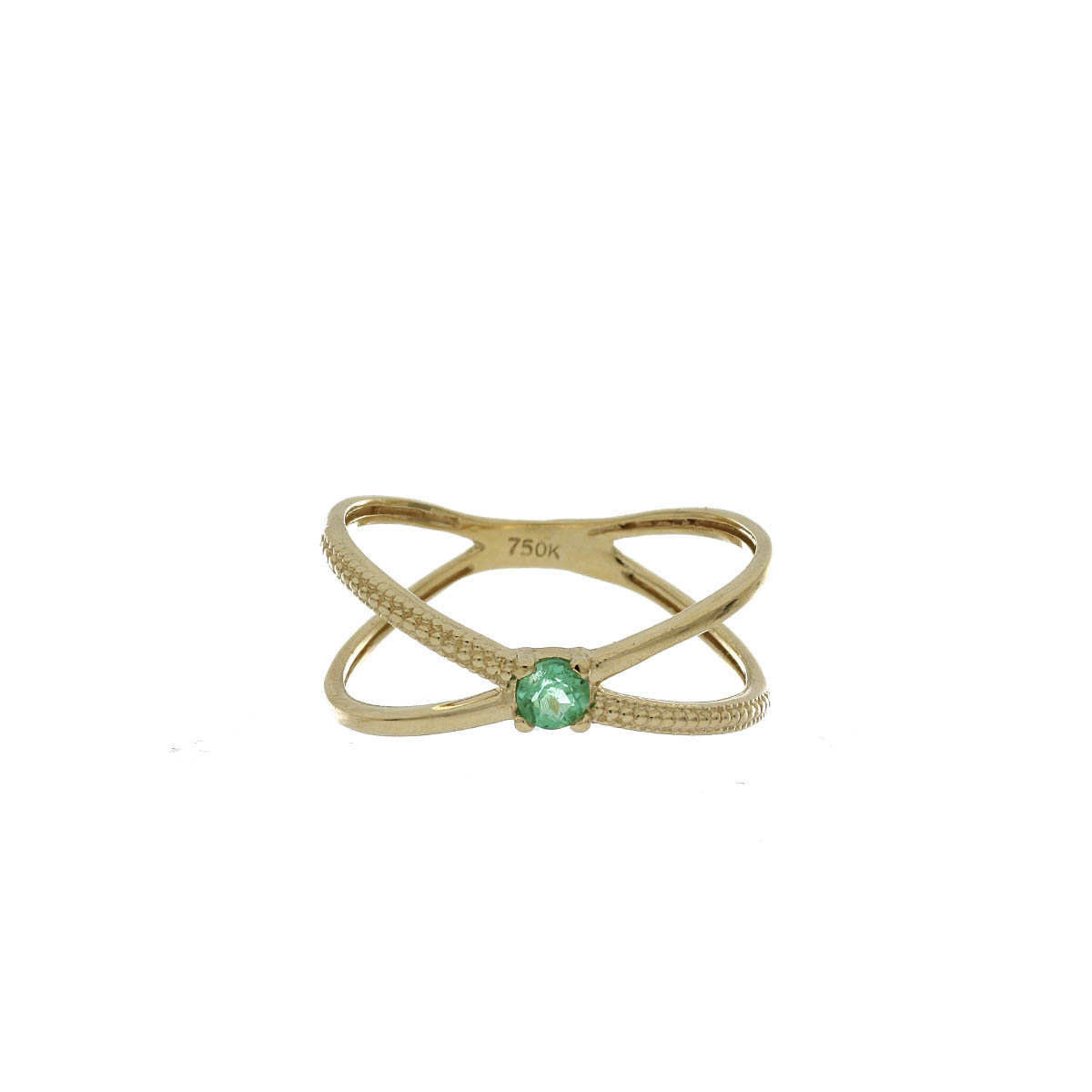 ANILLO Oro Amarillo Esmeralda AN1089