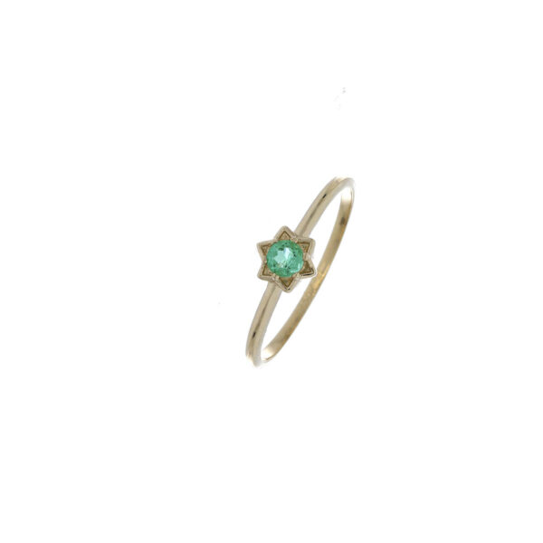 ANILLO Oro Amarillo Esmeralda AN1090