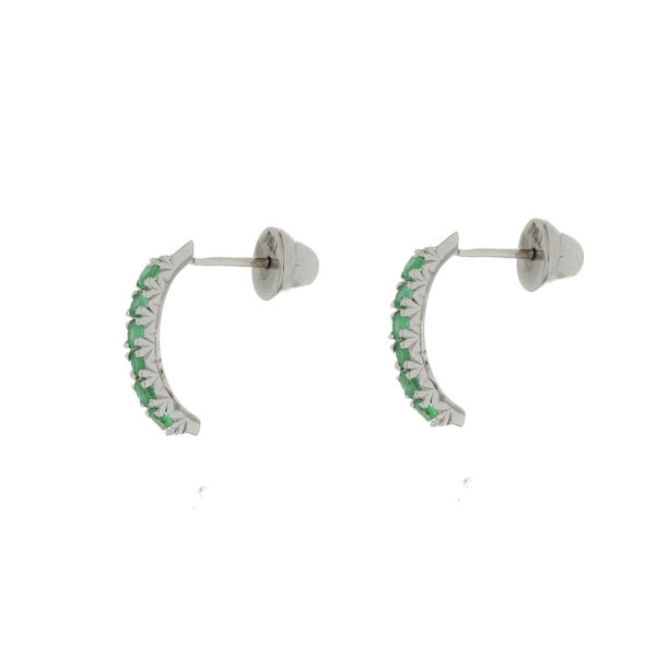 ARETE Oro Blanco Esmeralda AR248