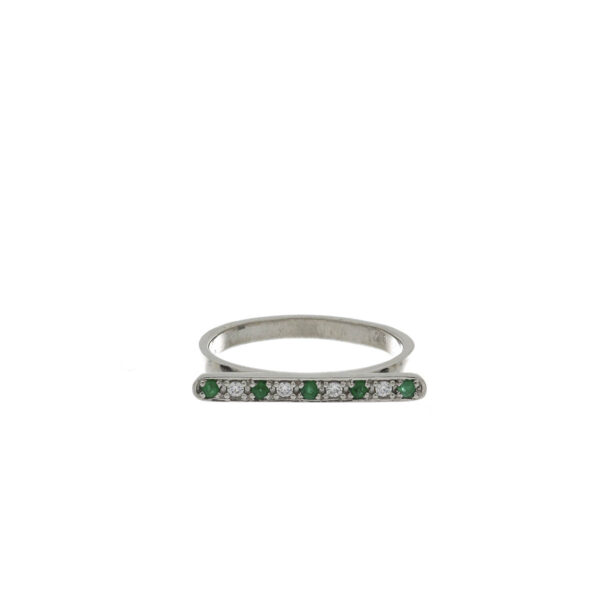 ANILLO Plata Esmeralda Circón AN1062