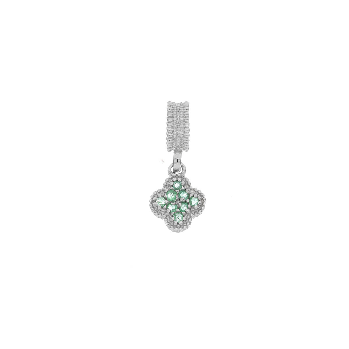 DIJE Plata Flor Esmeralda DI847