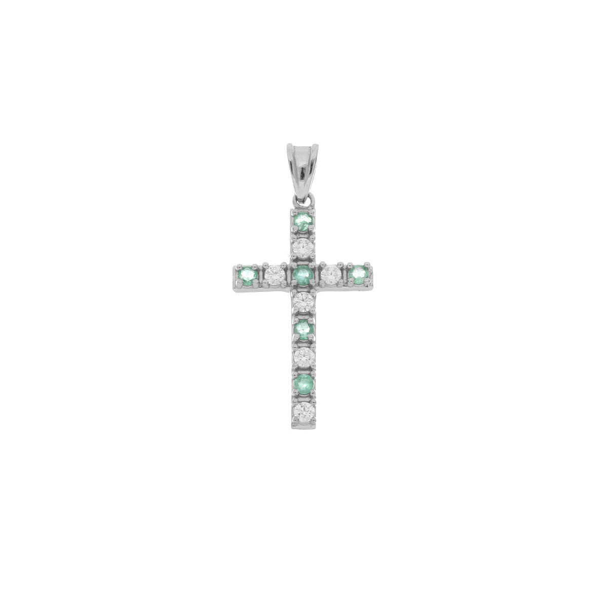 DIJE Plata Cruz Esmeralda DI849