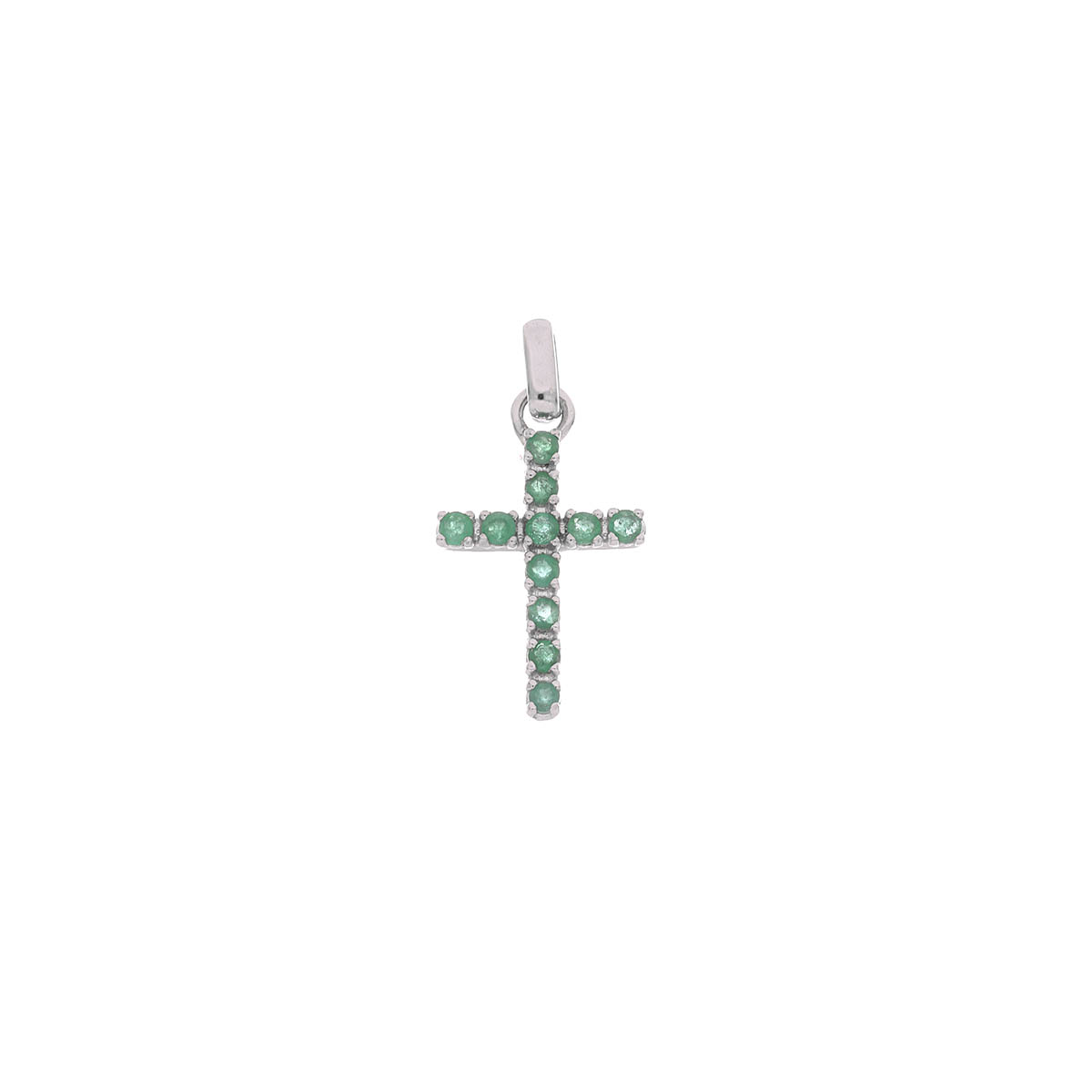 DIJE Plata Cruz Esmeralda DI852
