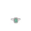 ANILLO Oro Blanco Esmeralda AN1098