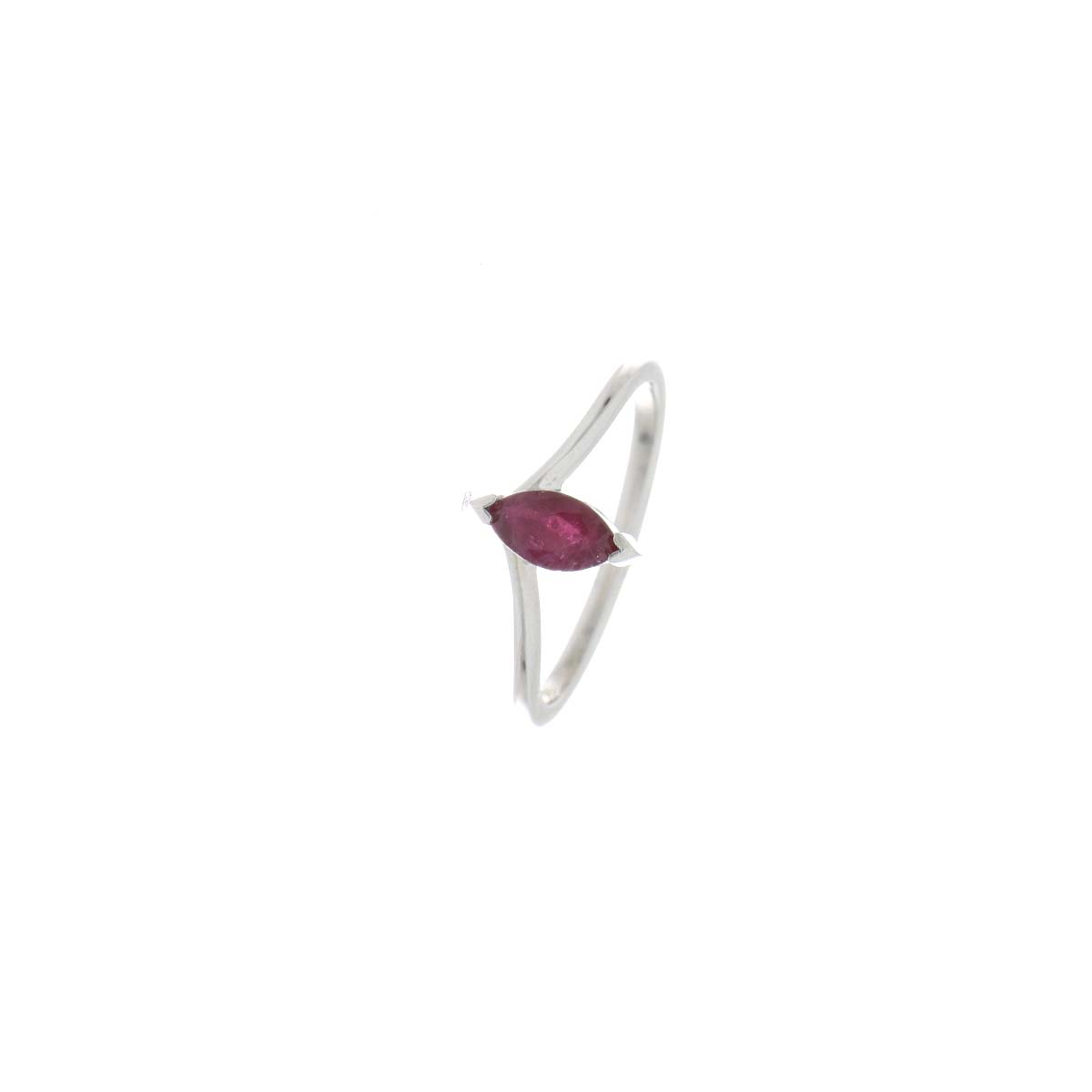 ANILLO Oro Blanco Rubí AN1100