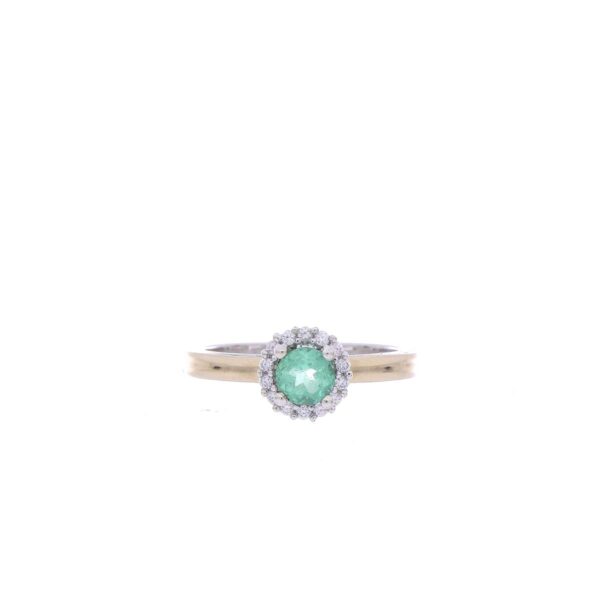 Anillo Plata Oro Esmeralda