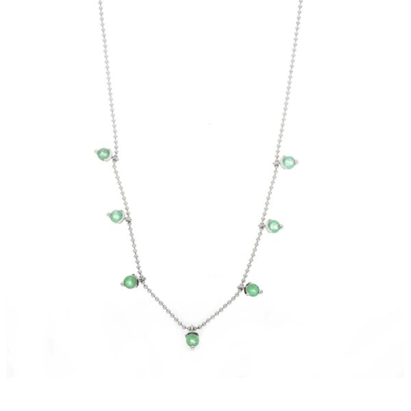 Cadena Plata Esmeralda 40 cm